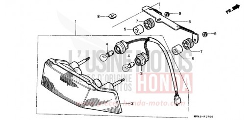 FEU ARRIERE CBR600FL de 1990